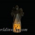 The Holiday Aisle LED Glass Bottle Lantern with Deer Accents Flameless Unscented Pillar Candle THLA6685